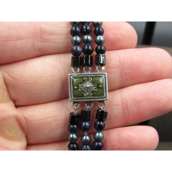 7" Sterling Silver Unique Style Marcasite Gem Bracelet Vintage Elegant Beautiful - Picture 2 of 8